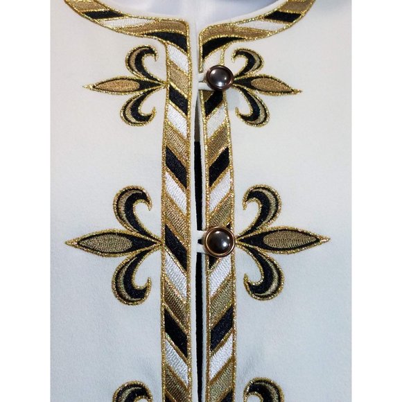 Bob Mackie Dressy Women's Medium Tunic Top Button Front - Picture 7 of 12